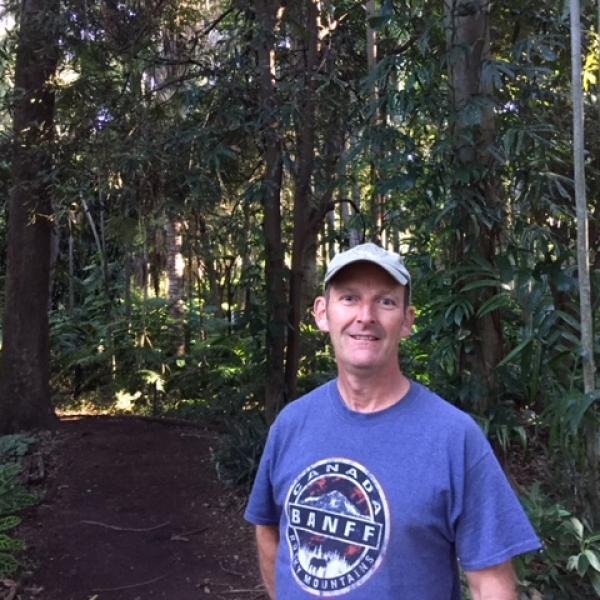 Sam walking in Buderim Forest Park