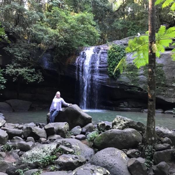 Carolyn at Buderim Waterfall
